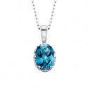 K40 Royal Blue Topaz Pendant