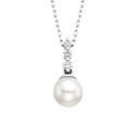 K41 Pearl and Diamond Pendant