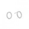   10KW and Diamonds Sweeties Oval Earrings .16tdw