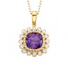 K78 Amethyst & Diamond Pend 