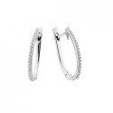 10KW and Diamonds Sweeties Oval Hoop Earrings .12td