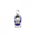 K103 Silver Blue Baby Shoe Charm