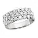 K114 , 14KW 3 Row Diamond Ring