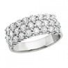 K114 , 14KW 3 Row Diamond Ring