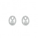   14KW Endless Radiance Oval Earrings .27tdw