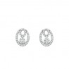   14KW Endless Radiance Oval Earrings .27tdw