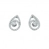   14KW Embraceable You Diamond Swirl Earrings .04tdw