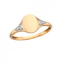 L20 10kt Oval Signet Ring