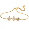 SS Quatrefoil Bolo Bracelet