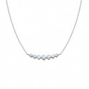M2W 14kw 7 Diamond Necklace 1/4ctw