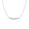 M2W 14kw 7 Diamond Necklace 1/4ctw