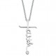 M73 SS Faith Diamond Pendant .02ct  