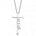 M73 SS Faith Diamond Pendant .02ct  
