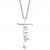 M73 SS Faith Diamond Pendant .02ct  