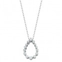 M68 14kw Pear Sparkle Diamond Pendant 1/2ctw