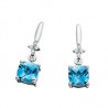  10KW Blue Topaz Drop Earrings