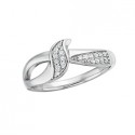 M20 .11tw Diamond Leaf Ring
