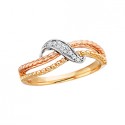 M24 Three Color Diamond Ring