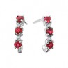  10KW Fiery Ruby and Diamond Earrings .02tdw