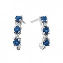   10KW Blue Sapphire & Diamond Earrings .02tdw