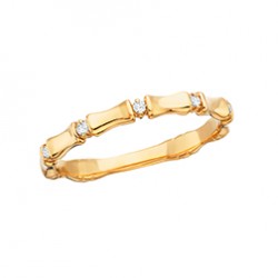 M39 10ky Bamboo Diamond Ring .05tw 