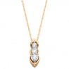 Z193 14K TT 3 diamond Pendant 