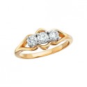 Z190 14TT 3 stone ring 