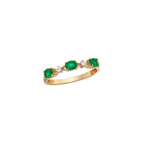 M55c Reg 975.00 10KY emerald & diamond band 