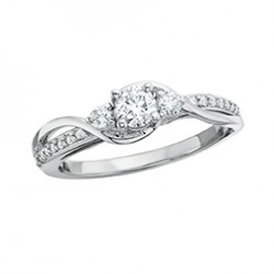M59 Reg 3300.00 14KW 3 stone engagement ring