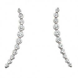 P2 14K Cascading Diamond Earrings 1/2 ct tw Reg $1650.00