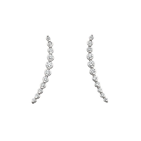 P2 14K Cascading Diamond Earrings 1/2 ct tw Reg $1650.00