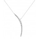 P3 14k Cascading Diamond Necklace 1/4tw
