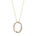 Z123 10ky Diamond Oval Twist Pendant