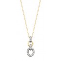 P11   10KY Diamond Link Pendant