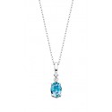 N57L 10kw Blue Topaz & Diamonds Pendant
