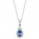 M104 Tanzanite and Diam Pendant