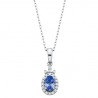 M104 Tanzanite and Diam Pendant