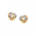 P70 SS Love Knot CZ Earrings 
