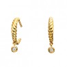 P71 SS Diamond Shell Earrings .06tw 