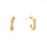 P72 SS Bezel Set Diamond Mini Hoops .02tw