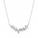 P76 SS Diamond Leaf Necklace 
