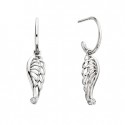 N12 SS Angel Wing Diamond Earrings .03tw 