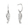 N12 SS Angel Wing Diamond Earrings .03tw 