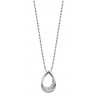 P103 SS Diamond Pear Pendant .04tw  