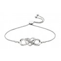 M132 Infinite Love Heart Infinity CZ Bracelet