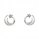 P108 SS Diamond Comet Earrings .08tw 