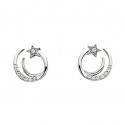 P108 SS Diamond Comet Earrings .08tw 