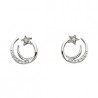 P108 SS Diamond Comet Earrings .08tw 
