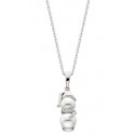 P110 SS Pearl and Diamond Snowman Pendant