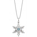 P111 SS Topaz Snowflake Pendant 